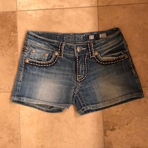 Miss me jean shorts, hardly ever worn. Size 27